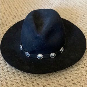 Black studded hat
